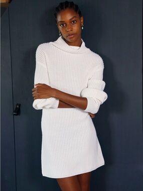 Wilfred Aritzia Cream Montpellier Sweater Dress